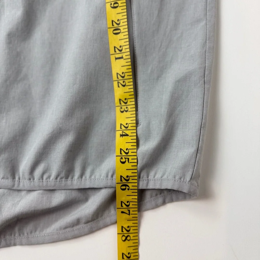 Vuori Mens Grey Full Zip Hooded Windbreaker Jacket Size M Atec EOS NASS 2022